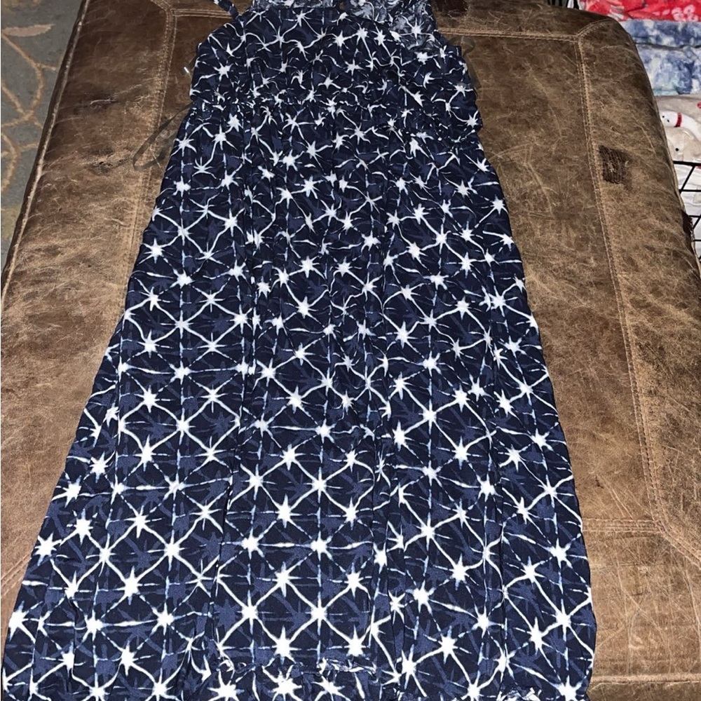 Time and Tru Navy Star Print Dress